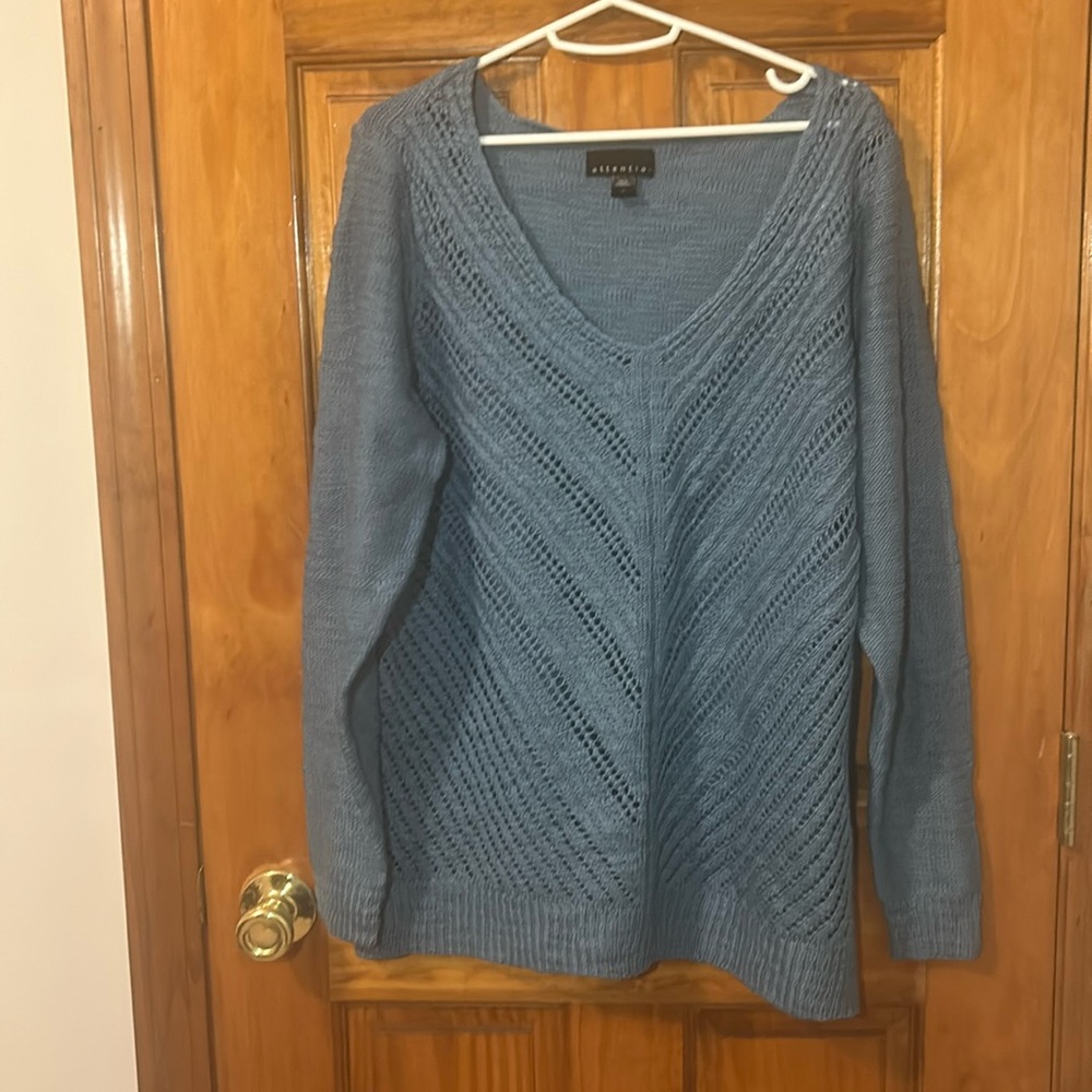 Attention V-Neck Pullover Sweater